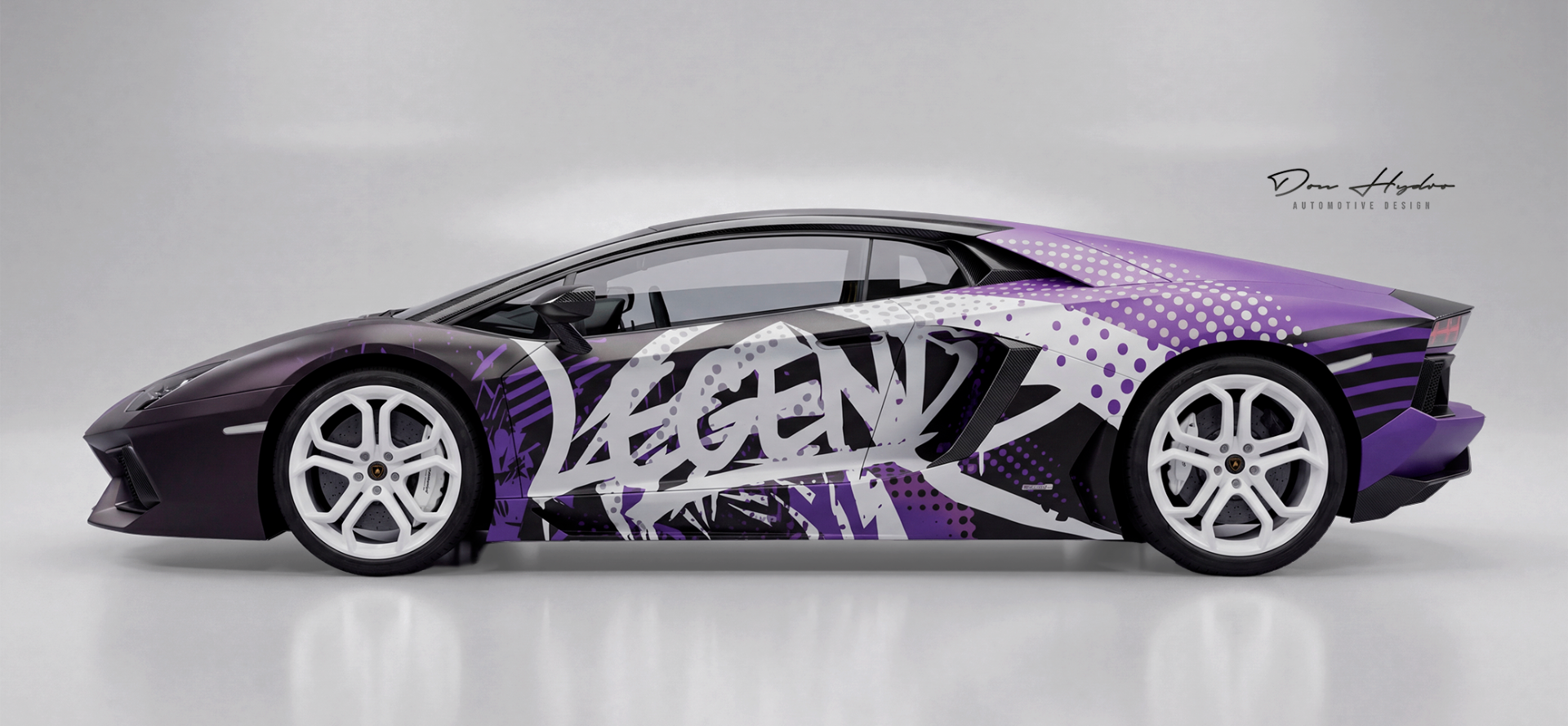 Lamborghini Aventador con wrap Legend — resultado final Don Hydro